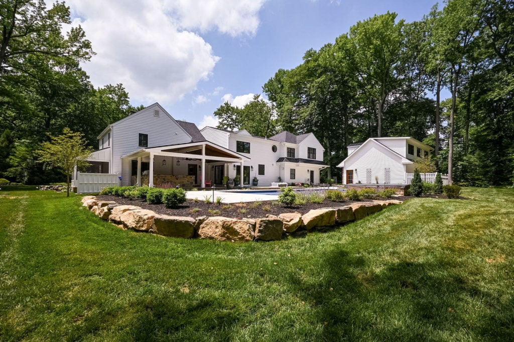 New construction home backyard exterior in Wilmington, Delaware 