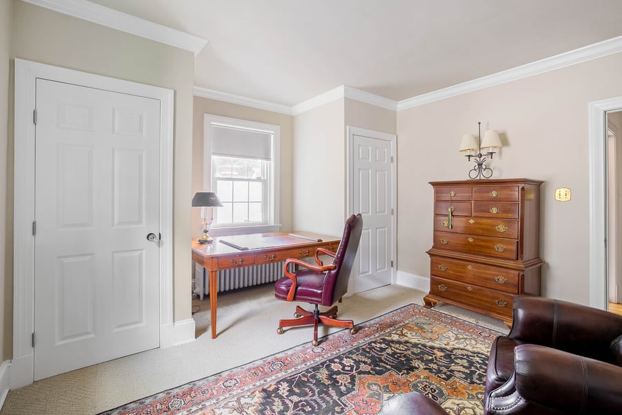 Delaware home office addition with desk and chair in front of window 