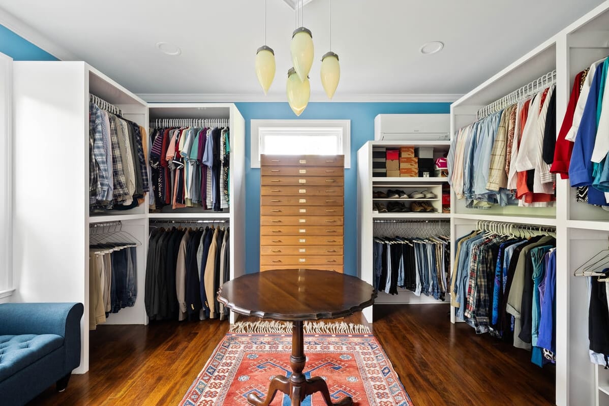 Luxury walk-in closet addition in Delaware by Bromwell Construction