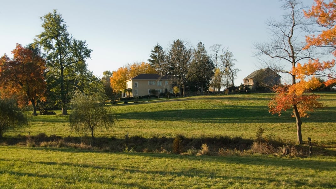 Middle Distance View of Chester County Farm